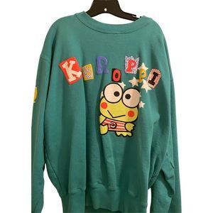 Sanrio sweatshirt from Dumbgood.  Green/turquoise. Size XL